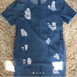 Denim T-shirt dress